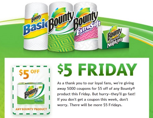 $5 Off Bounty Coupons Kollel Budget