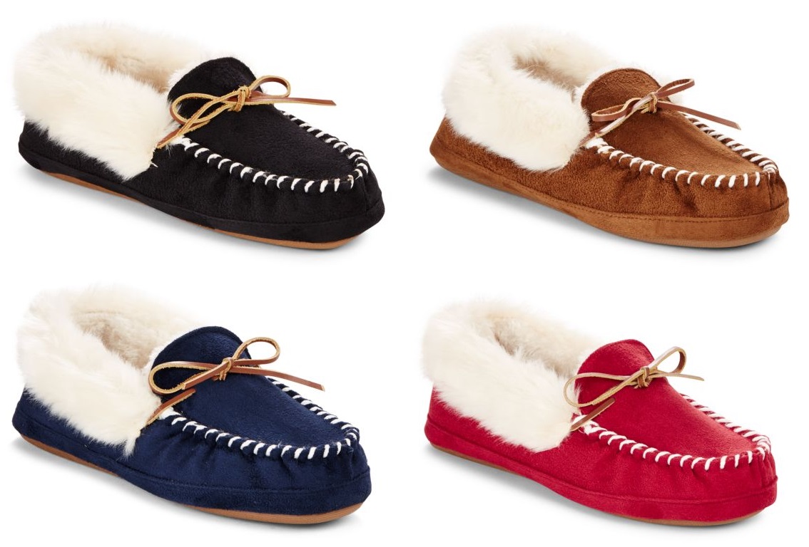 Saks Fifth Avenue Faux Fur-Lined Thinsulate Slippers Only ...