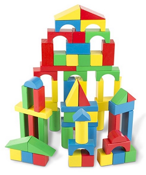 Amazon: Melissa & Doug Wooden Building Blocks Set – 100 Blocks in 4 ...