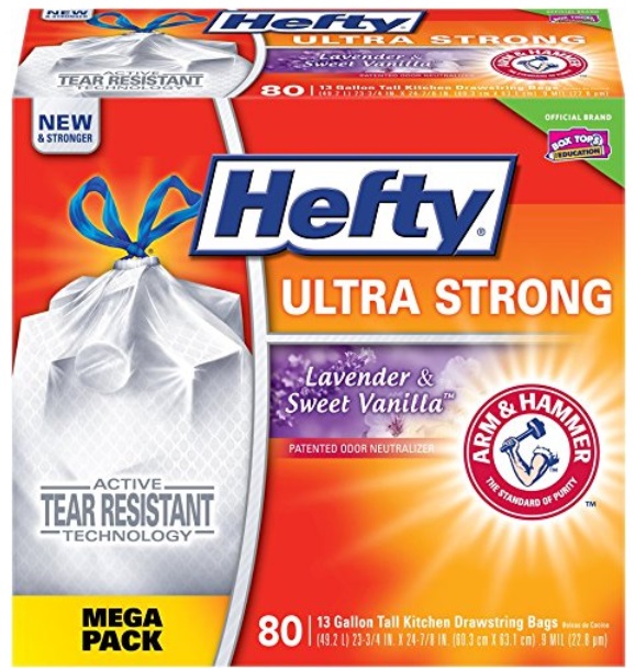 Amazon Hefty Ultra Strong Trash Bags (Lavender Sweet Vanilla, Tall