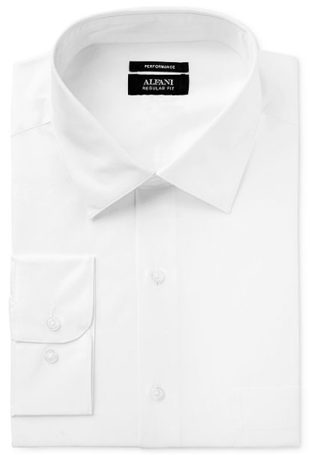 Macy's: Alfani Men's Classic Fit Performance Stretch Solid White Dress ...