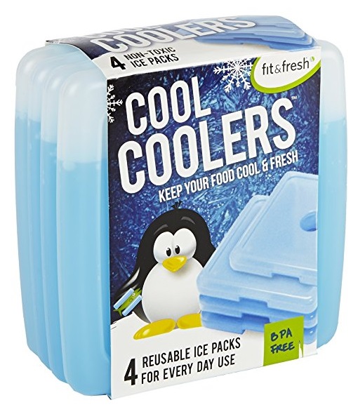 Amazon Fit & Fresh Cool Coolers Slim Reusable Ice Packs for Lunch