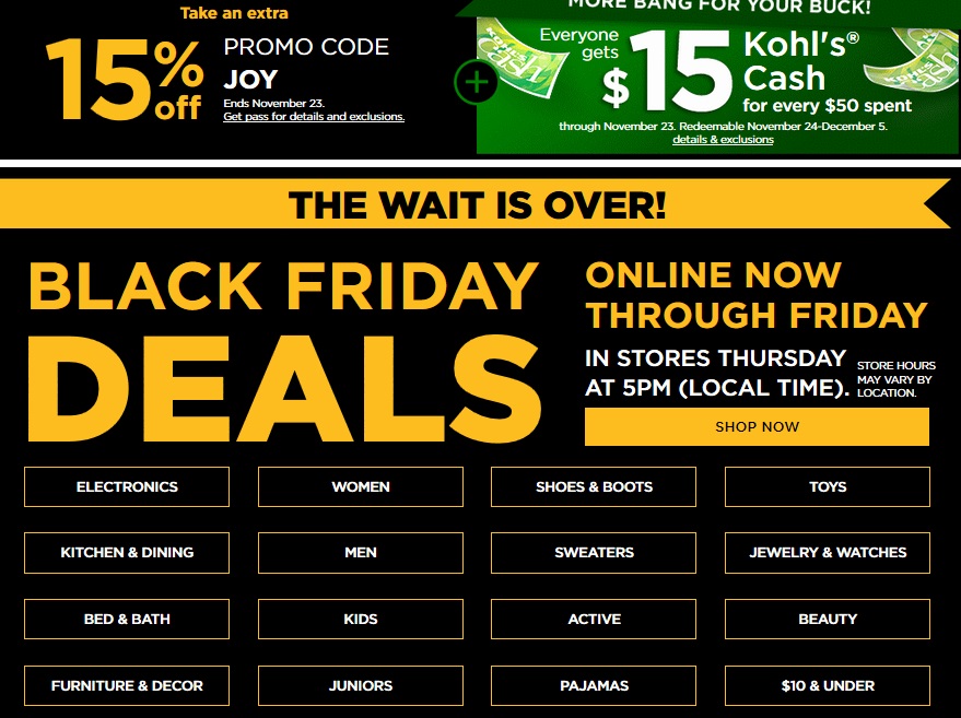 Kohl’s Black Friday Deals Live Online (+ Coupon Code)!! Kollel Budget