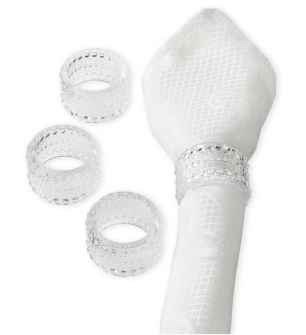 Godinger Set of 4 Crystal Lumina Napkin Rings Only $8.40 + Free