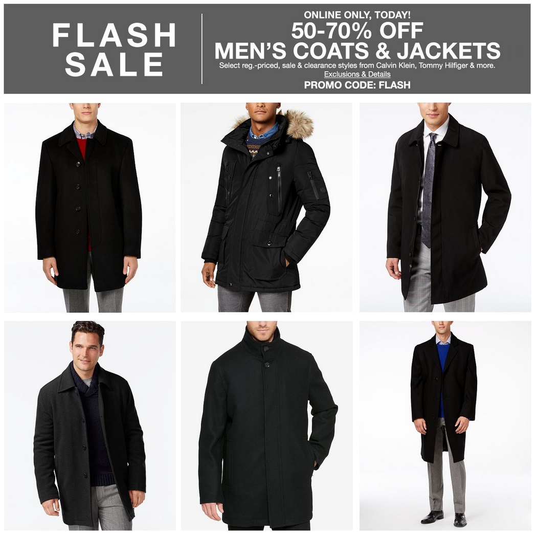Men's Coats and Jackets Flash Sale - Save 50% - 70% Off From Macy's ...