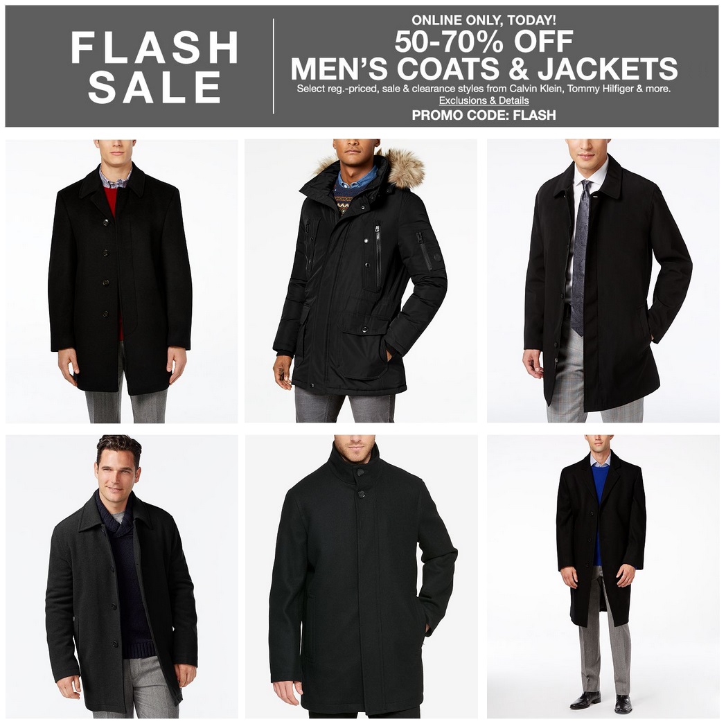 macy's flash sale today coats