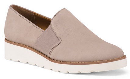 Leather Twin Gore Women's Slip On Flats Only $39.99 + Free Shipping ...