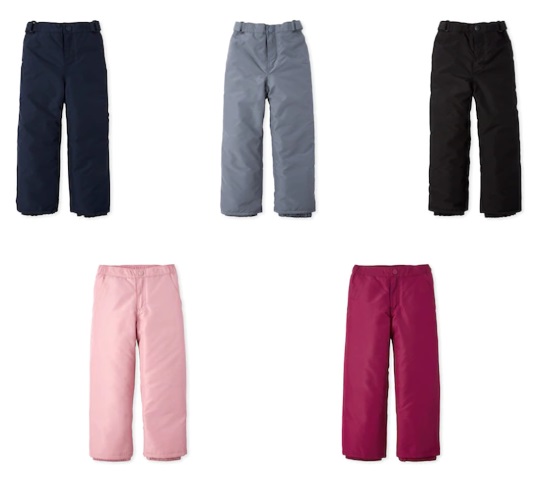 Today Only - The Children's Place Kids Snow Pants Only $15.98 + Free ...