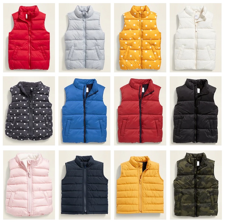 Today Only - Old Navy Puffer Vests (Kids & Adult Sizes) Only $10 - $12 ...