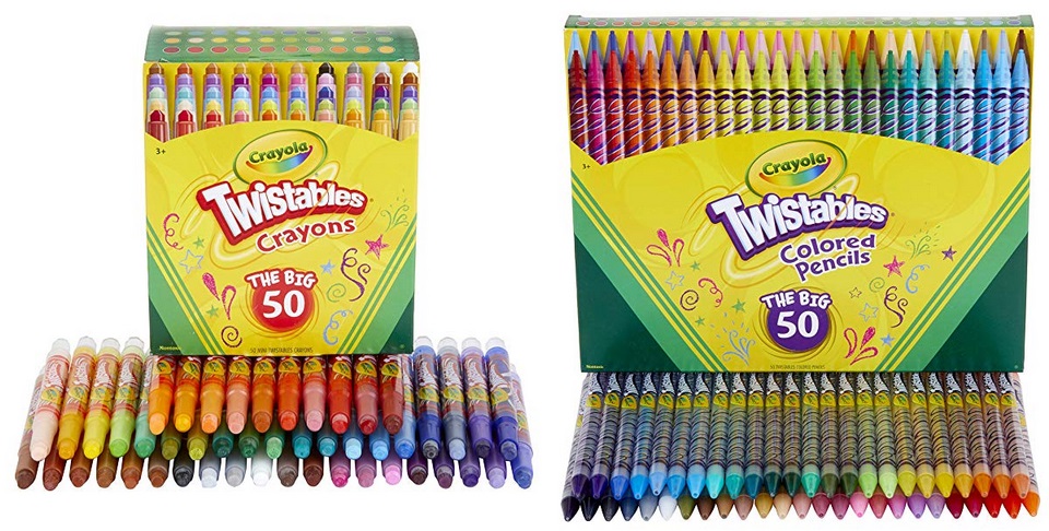 50-Count Crayola Twistables Crayons or Colored Pencils Only $7.40 - $8.