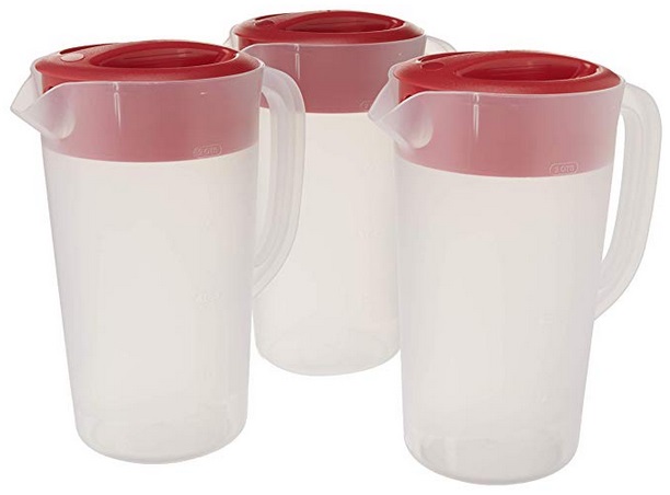 Rubbermaid Covered Pitcher 2 Qt Pitcher Red Lid