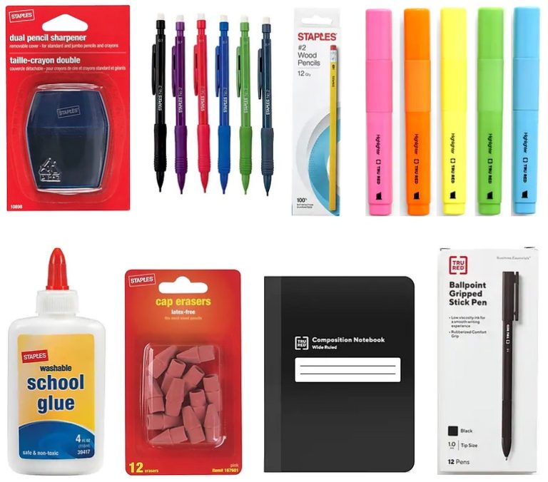Save On School Supplies From Staples + Free Shipping (Pencils, Erasers