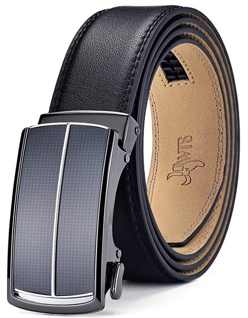 Men/'s Genuine Leather Ratchet Belts for Men Slide Dress Belt Buckles