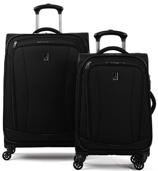 Travelpro TourGo Softside Lightweight 2-Piece Luggage Set, Black, (21/ ...