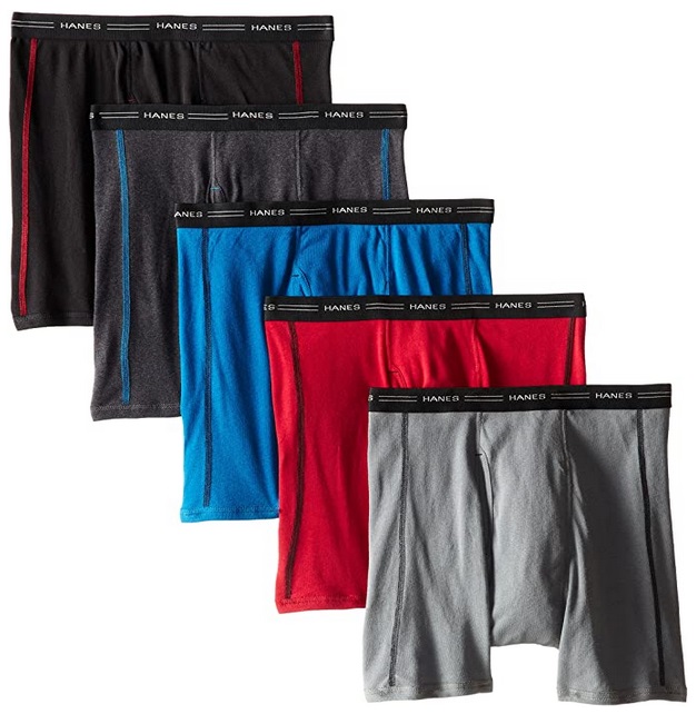 Hanes Men's 5-Pack Sports-Inspired Cool Dri Boxer Brief Only $11.35 ...