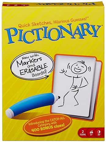Pictionary Quick Drawing Board & Guessing Game for Family, Kids, Teens