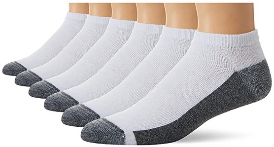 Hanes Men's ComfortBlend Max Cushion 6-Pack White Low Cut Socks Only $7 ...