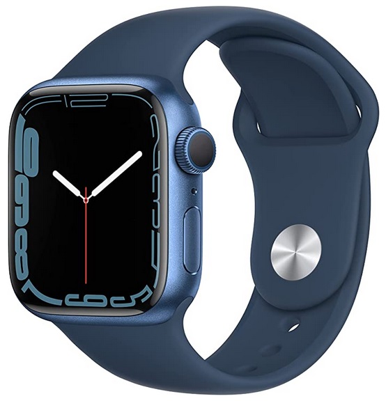 Apple Watch Series 7 [GPS 41mm] Smart Watch w/ Blue Aluminum Case with