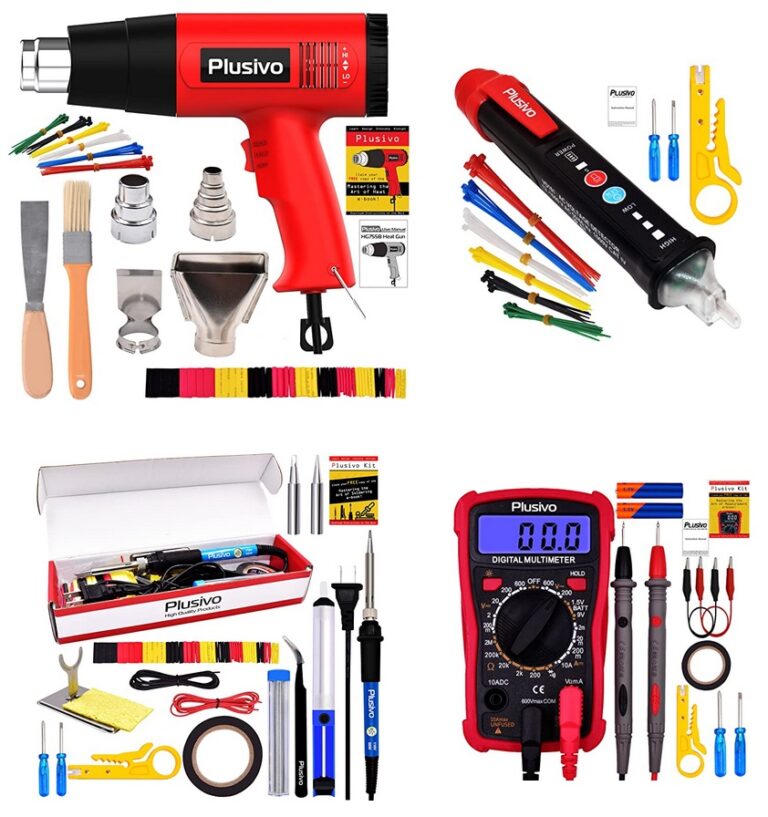 HURRY Plusivo Heat Gun, Voltage Tester Kit, Soldering Iron Kit, and