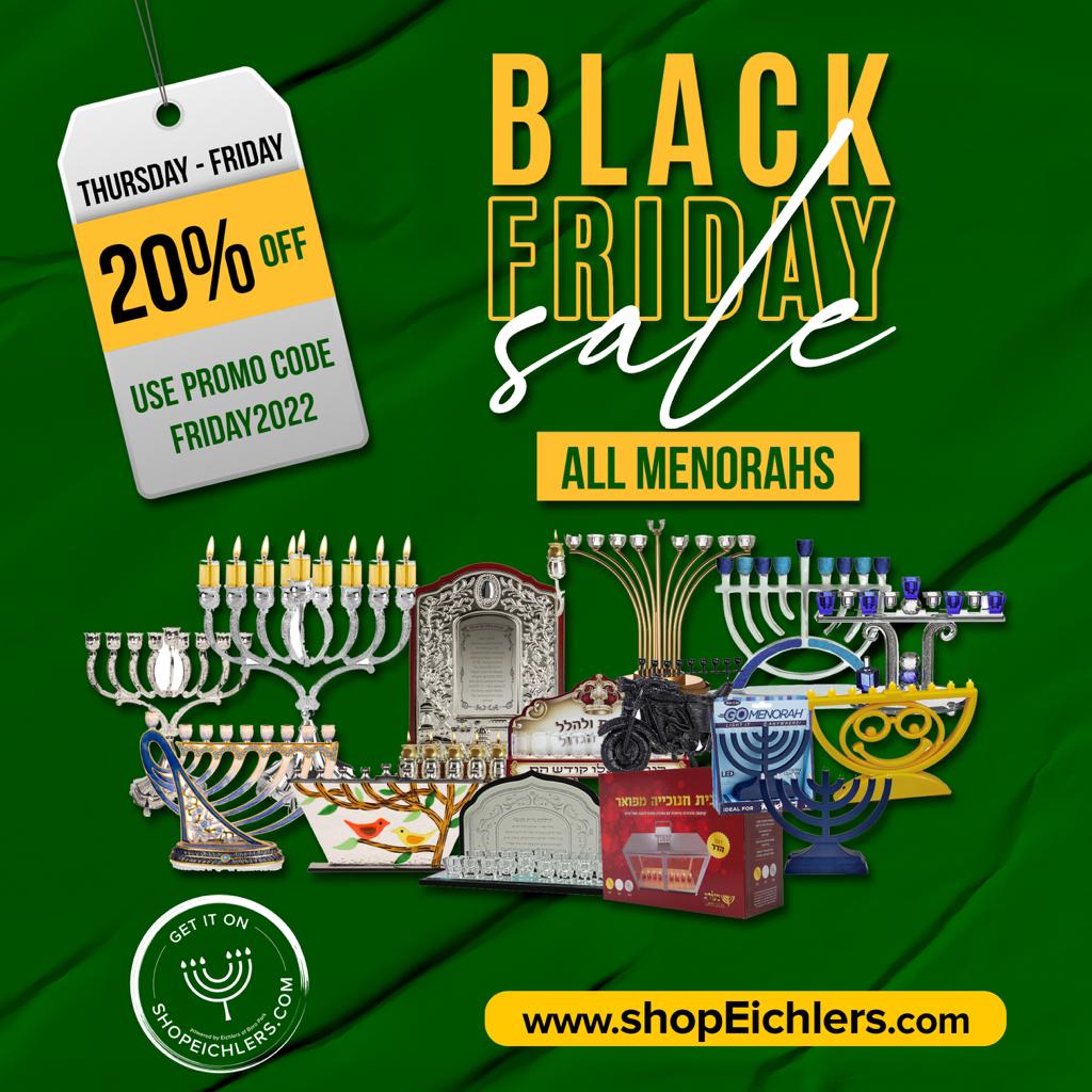 Black Friday Sale! Save 20 Off All Menorahs At
