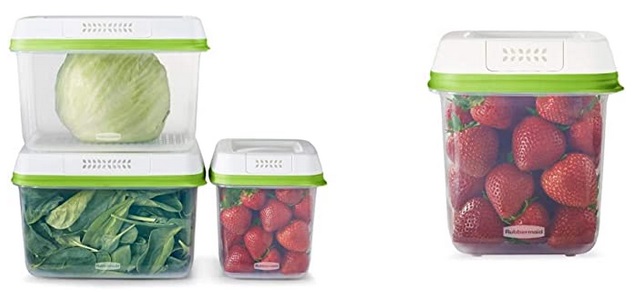 Rubbermaid 6-Piece Produce Saver Containers for Refrigerator with Lids for  Food