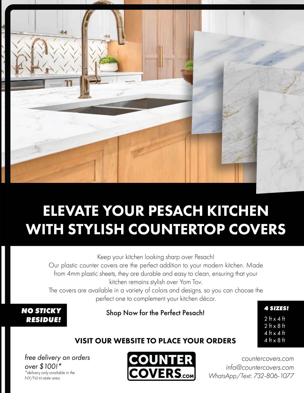 Elevate Your Pesach Kitchen With Stylish Countertop Covers Options To   Counter Covers 