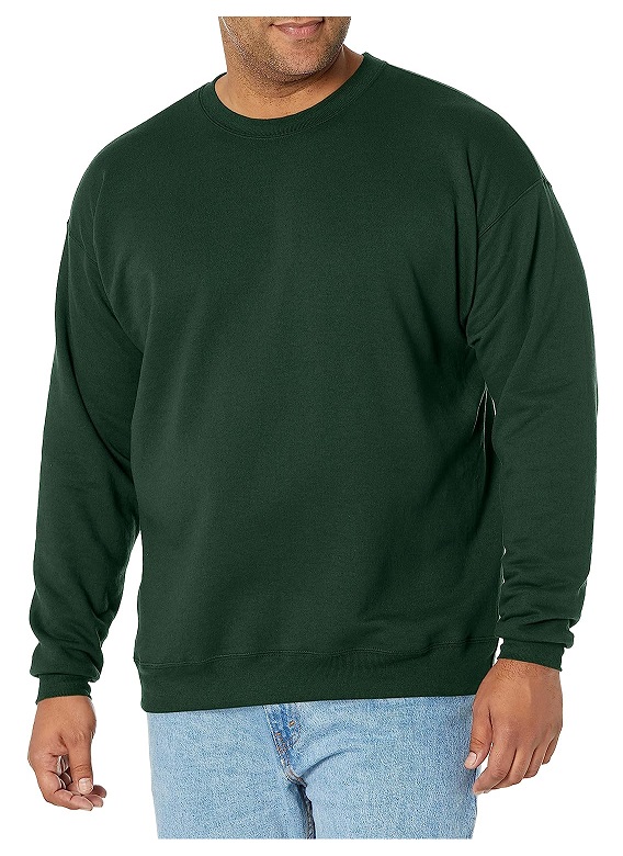 Hanes Men's EcoSmart Fleece Sweatshirt, Cotton-Blend Pullover, Crewneck ...