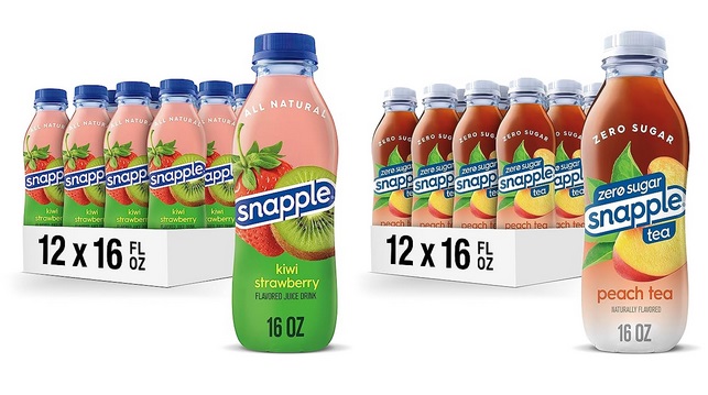 Snapple Zero Sugar Peach Tea Juice Drink, 16 fl oz, Bottle 