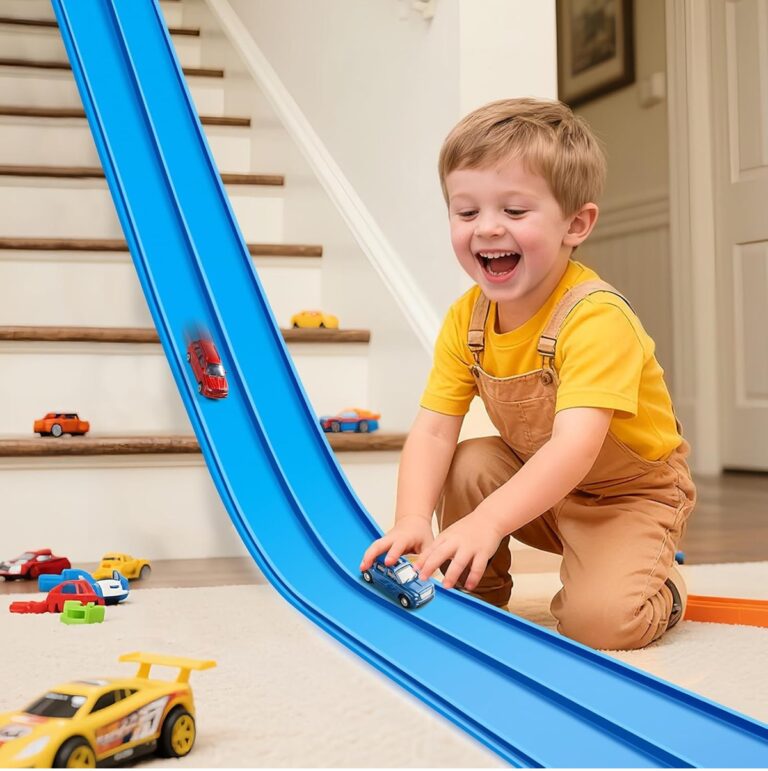 Flexible Race Track 15 Ft Starter Set, Flex Tracks for Kids 3+ with ...